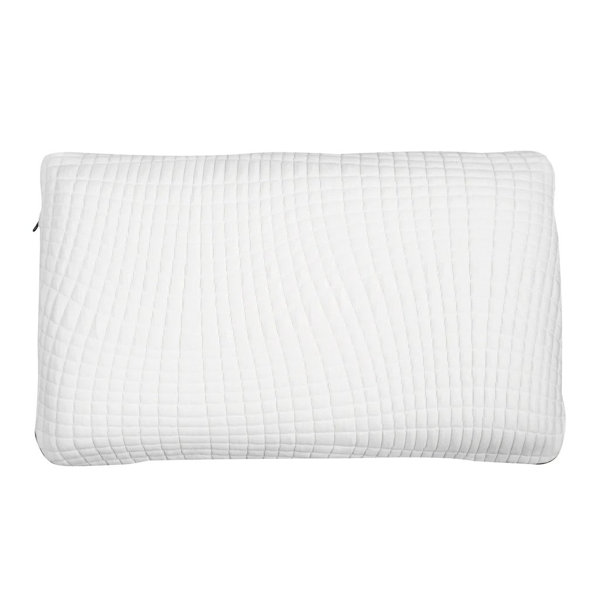 White Noise Copper Infused Gel Memory Foam Pillow, Removable Cover